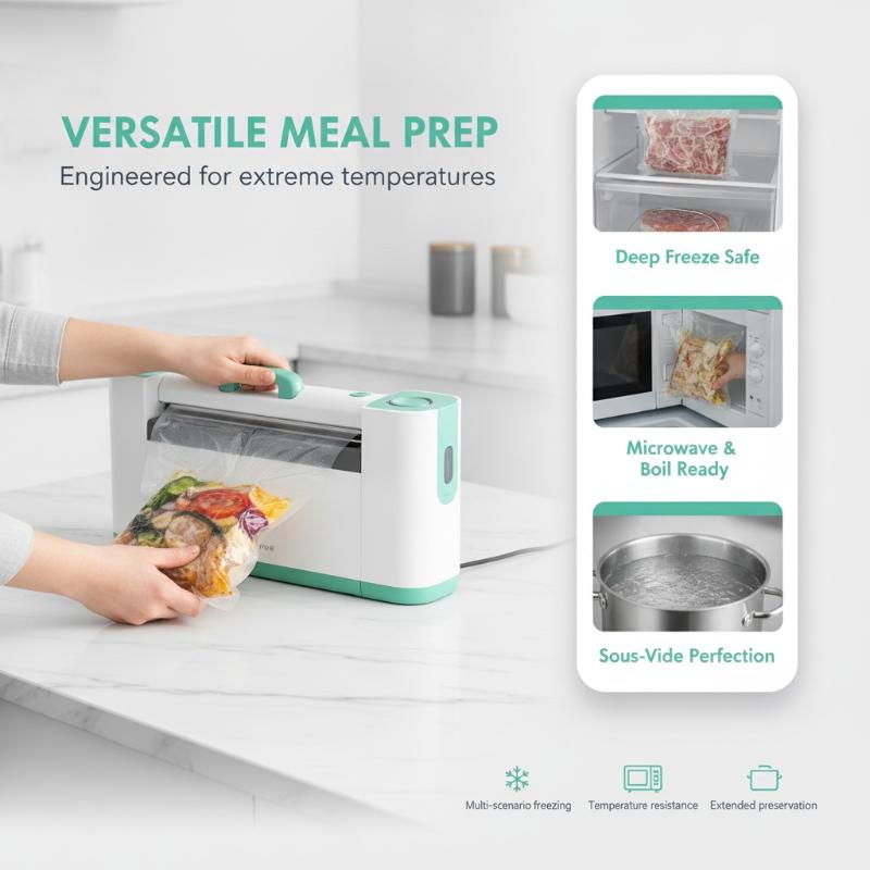 Food Storage Bag - 100 Stück BPA-freie Vakuumierbeutel, wiederverwendbare, auslaufsichere
