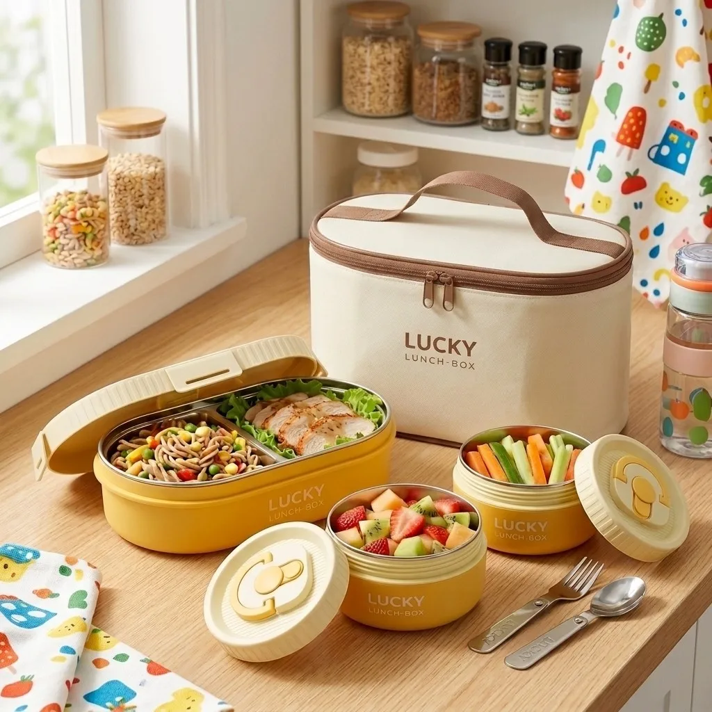 304 Edelstahl Bento Lunchbox-S – Food Storage With Dividers Bewertung und Preis